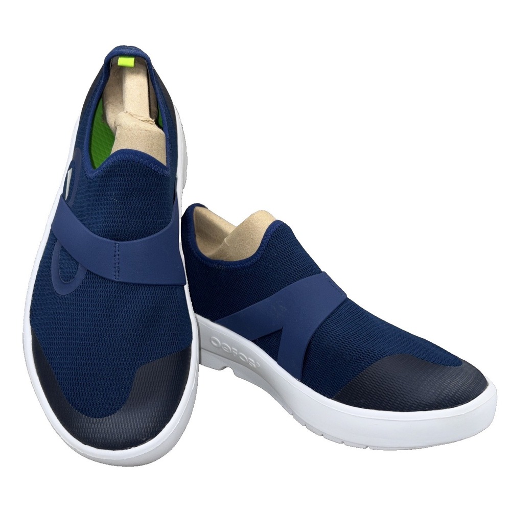 OOFOS OOMG Low Mesh Shoes Mens Size US 11 EU 44 Blue Slip On Recovery Sneaker